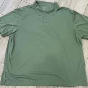 HAGGAR MENS BOX JAQUARD WICKING POLO 2XL